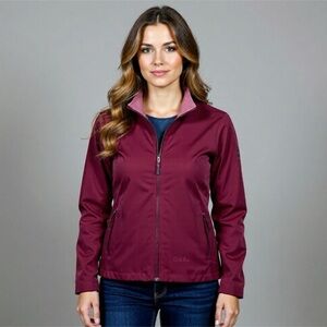 Cabelas Jacket Womens Size XL Reg Full Zip Mock Neck Fleece Lined Waterproof